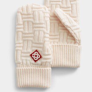 BNWT AW24 CASABLANCA COLUMN STITCH MITTENS GLOVES